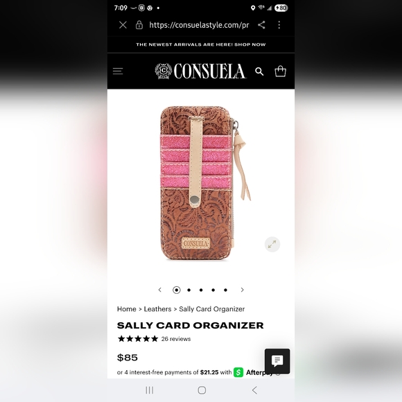 Consuela Sally Midtown Crossbody Purse And Sally Card Organizer Embossed Leather - Picture 13 of 13